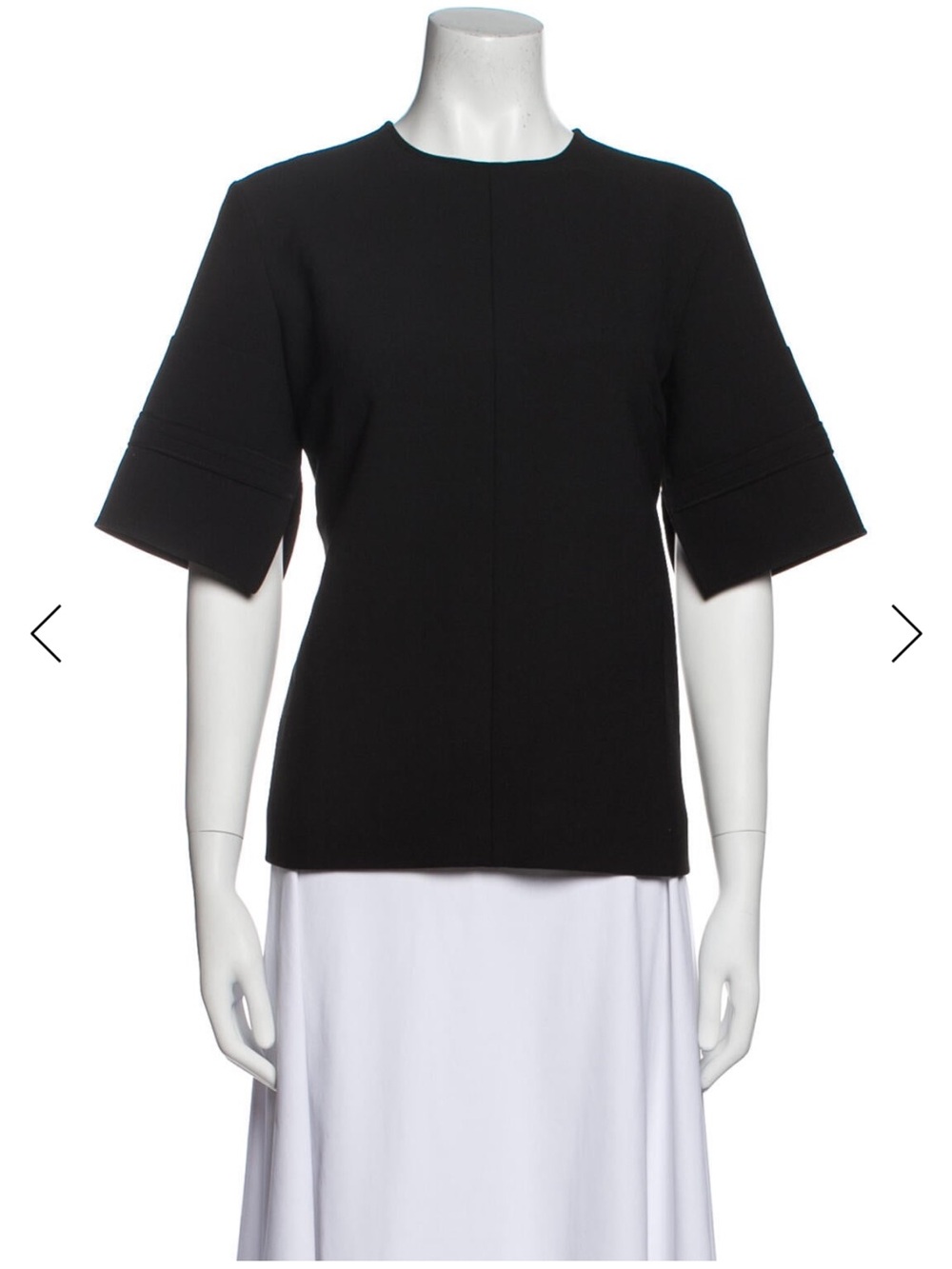 Victoria Beckham - Classic Black Short-Sleeve Women's Top size 4